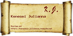 Kenesei Julianna névjegykártya